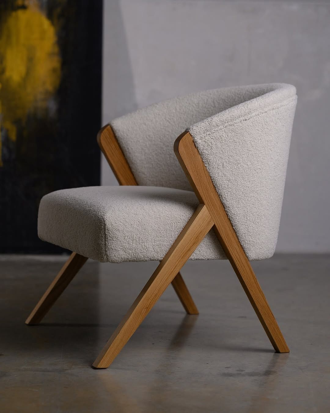 Modern Bouclé Accent Chair